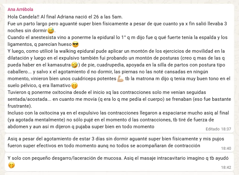 Ana Arrebola Parto